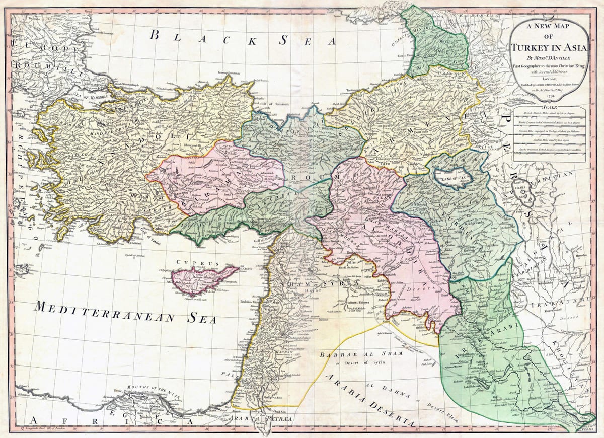 mapa da Turquia, antiga