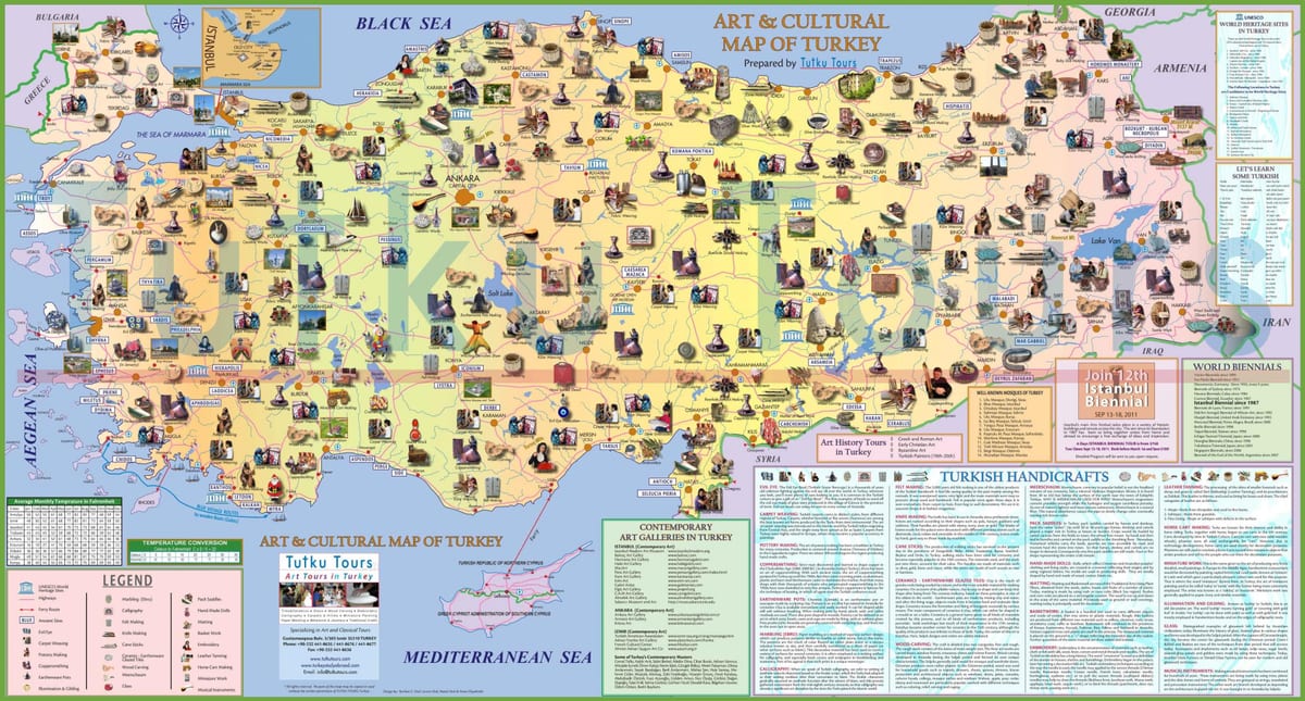 Turquia atração mapa