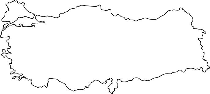 mapa da Turquia de estrutura de tópicos