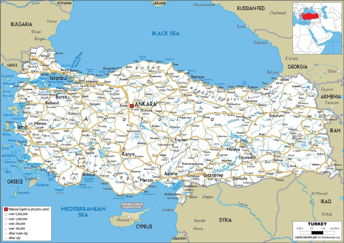 Türkiye mapa