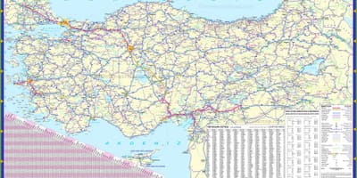 Turquia condução mapa