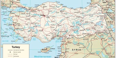 Mostrar mapa da Turquia