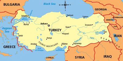 Mapa da Turquia continente