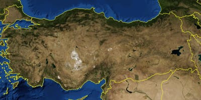 Mapa da Turquia por satélite