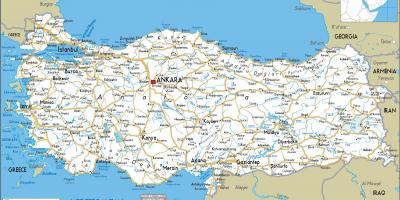 Turquia mapa - Mapas Turquia (Ásia Ocidental e a Ásia)