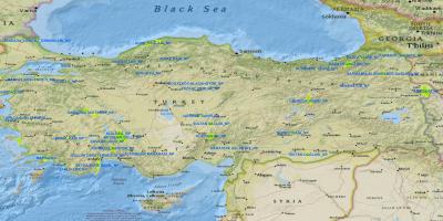 Mapa da Turquia parques nacionais