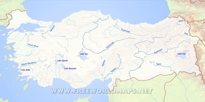 Mapa da Turquia rio