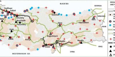 Turquia mapa de transporte